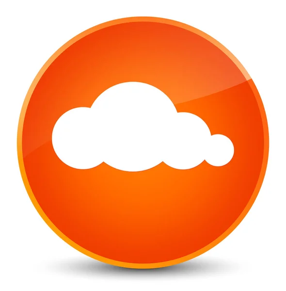 Ícone nuvem elegante laranja botão redondo — Fotografia de Stock