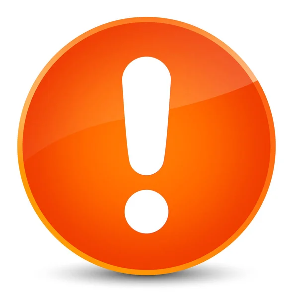 Icono signo de exclamación elegante botón redondo naranja —  Fotos de Stock