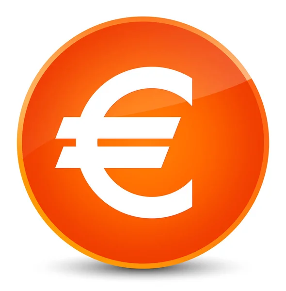 Ευρώ σύμβολο εικονίδιο κομψό πορτοκαλί στρογγυλό κουμπί — Φωτογραφία Αρχείου