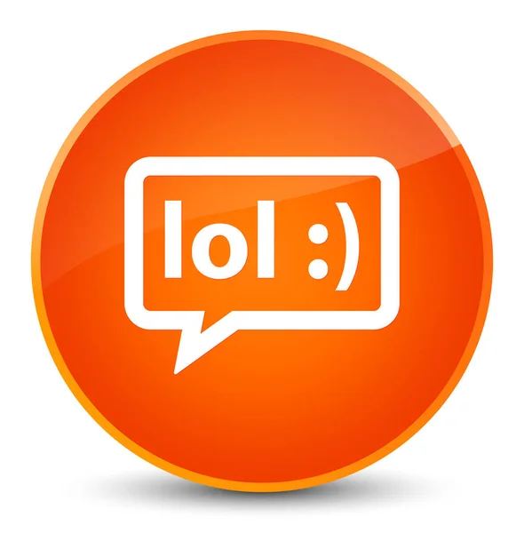 LOL ícone bolha elegante laranja botão redondo — Fotografia de Stock
