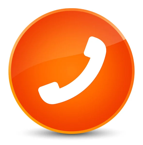 Telefoon pictogram elegante oranje, ronde knop — Stockfoto