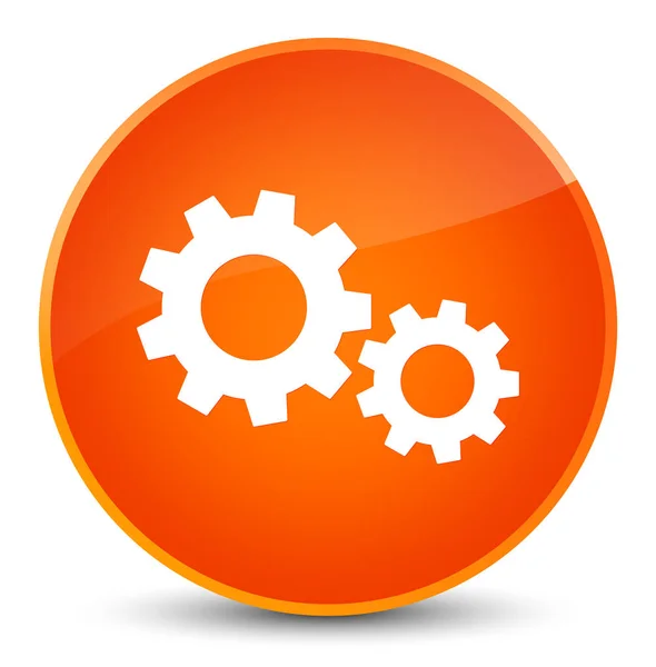 Proces ikona elegancki pomarańczowy okrągły przycisk — Zdjęcie stockowe