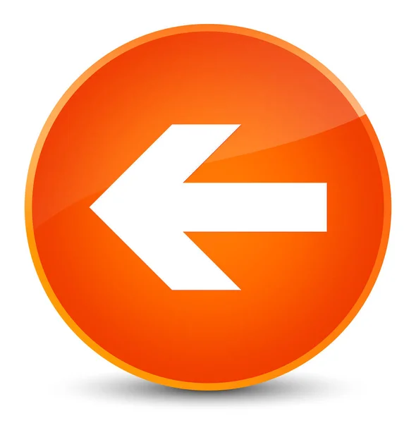 Indietro freccia icona elegante arancio pulsante rotondo — Foto Stock