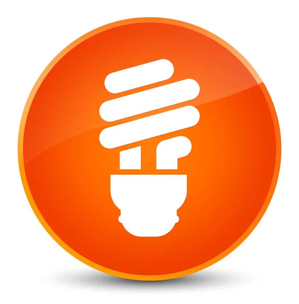 Bulb icon elegant orange round button — Stock Photo, Image