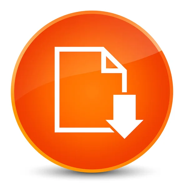 Scarica l'icona del documento elegante pulsante rotondo arancione — Foto Stock
