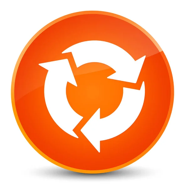 Actualizar icono elegante botón redondo naranja —  Fotos de Stock