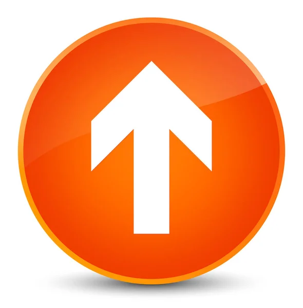 Subir flecha icono elegante botón redondo naranja — Foto de Stock