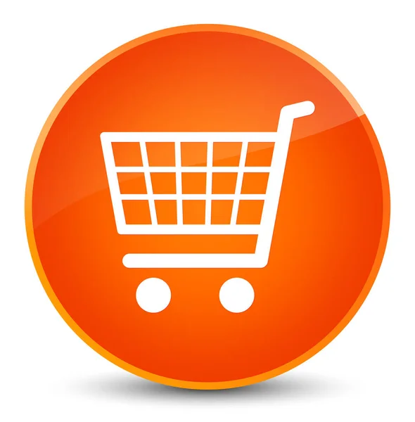 Ícone de comércio eletrônico elegante laranja botão redondo — Fotografia de Stock