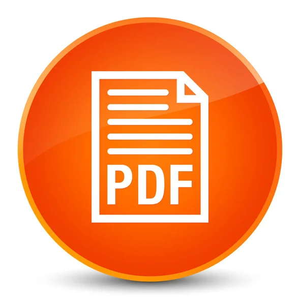 Pdf-Dokument Symbol elegant orange runde Taste — Stockfoto