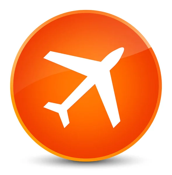 Flugzeug-Symbol elegante orange runde Taste — Stockfoto