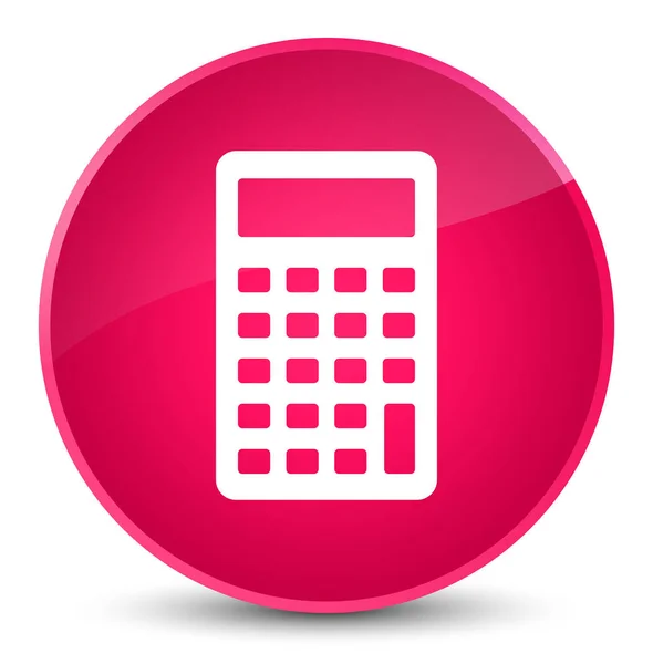 Calculator icon elegant pink round button — Stock Photo, Image