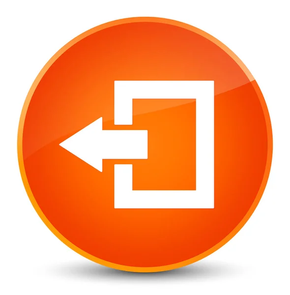 Logout icon elegant orange round button — Stock Photo, Image