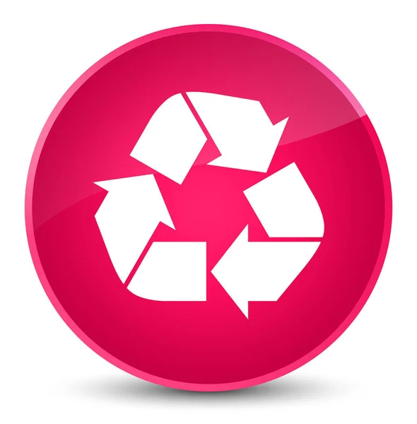Ανακύκλωσης εικονίδιο κομψό ροζ στρογγυλό κουμπί — Φωτογραφία Αρχείου