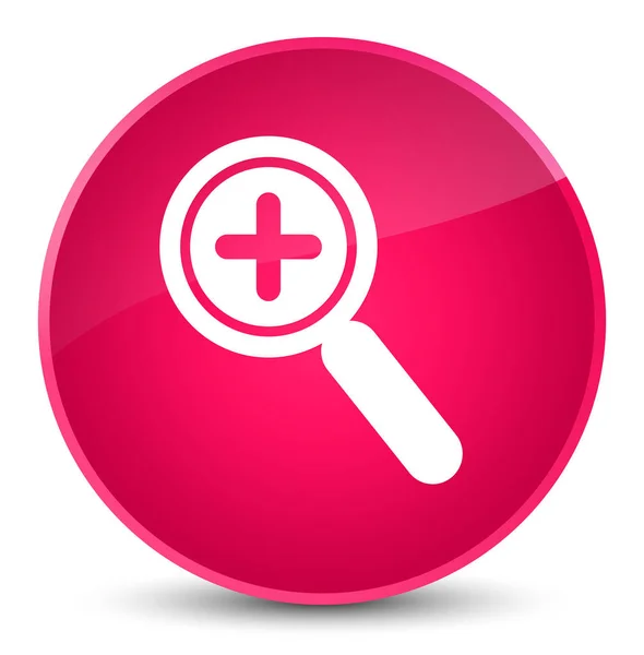 Zooma in ikonen elegant rosa runda knappen — Stockfoto