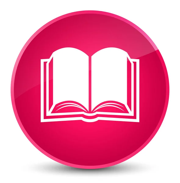 Book icon elegant pink round button — Stock Photo, Image