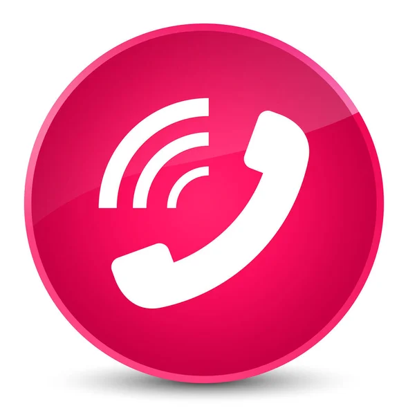 Teléfono timbre icono elegante botón redondo rosa — Foto de Stock