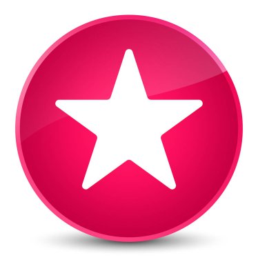 Yıldız simgesi zarif pembe yuvarlak düğmesi