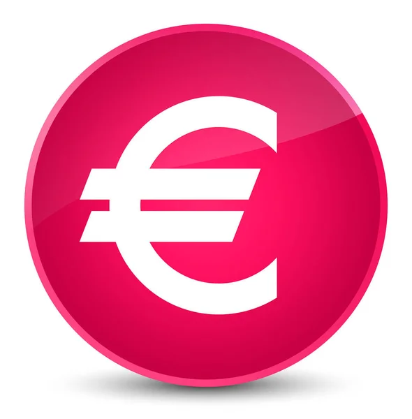 Euro icône signe élégant bouton rond rose — Photo