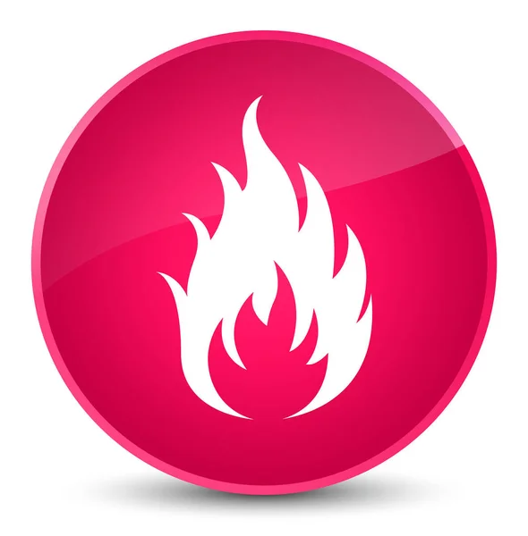 Fire icon elegant pink round button — Stock Photo, Image