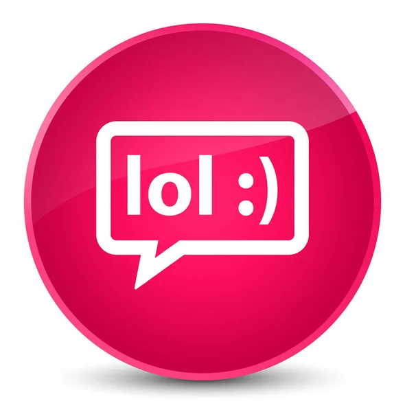 笑バブル アイコン エレガント ピンク丸ボタン — ストック写真