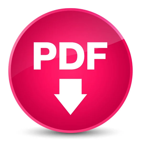 Ikona elegancki różowy okrągły przycisk Pobierz PDF — Zdjęcie stockowe