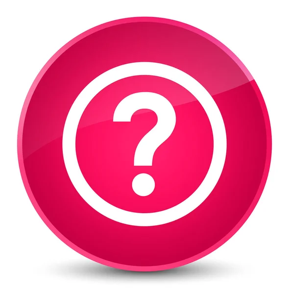 Kérdés ikon elegáns rózsaszín kerek gomb — Stock Fotó