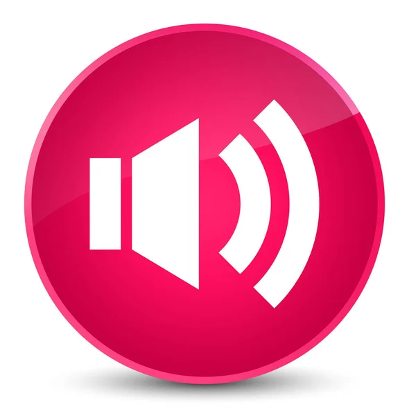 Volume icon elegant pink round button — Stock Photo, Image