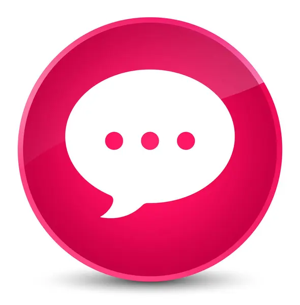 Conversation icon elegant pink round button — Stock Photo, Image