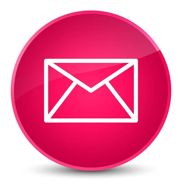 Ícone de e-mail elegante botão redondo rosa — Fotografia de Stock