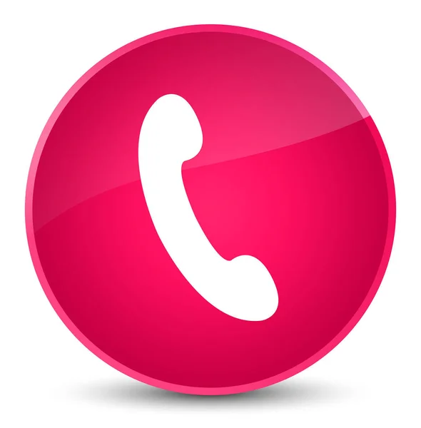 Телефон значок элегантный розовый круглый кнопка — стоковое фото