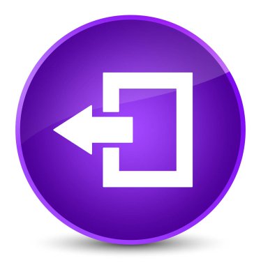 Oturum kapatma simgesi zarif mor yuvarlak düğmesi