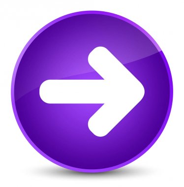 İleri ok simgesi zarif mor yuvarlak düğmesi