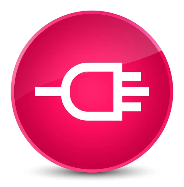 Connect icon eleganter rosa runder Knopf — Stockfoto