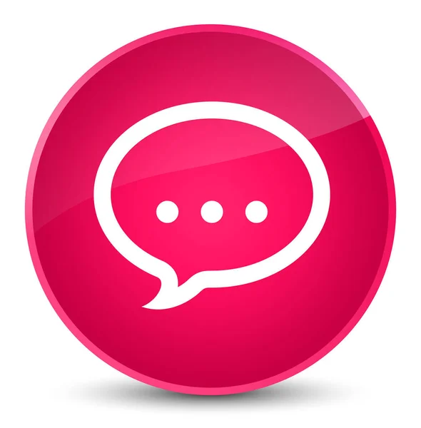Ikona elegantní růžové kulaté tlačítko Talk — Stock fotografie