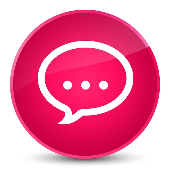 Talk icon elegante pulsante rotondo rosa — Foto Stock