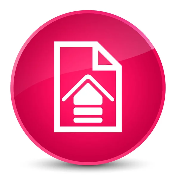 Uploaden document pictogram elegante roze ronde knop — Stockfoto