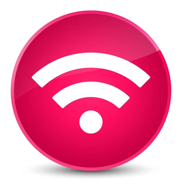 Icono Wifi elegante botón redondo rosa —  Fotos de Stock