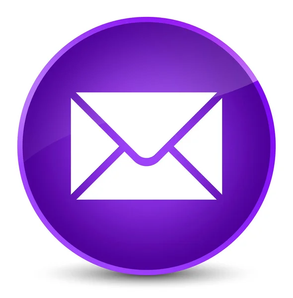 Icône email élégant bouton rond violet — Photo