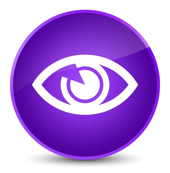 Icono del ojo elegante botón redondo morado —  Fotos de Stock