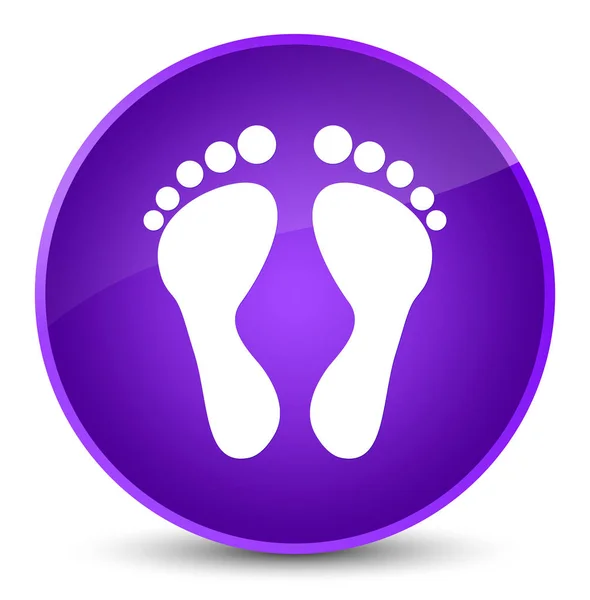 Footprint icon elegant purple round button — Stock Photo, Image