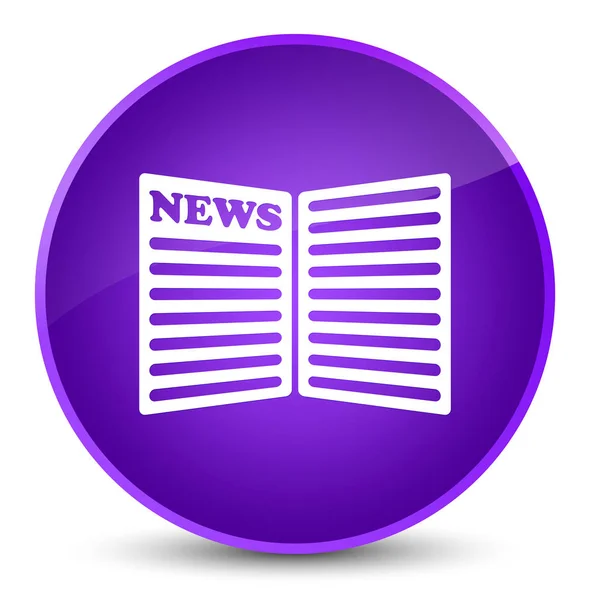 Newspaper icon elegant purple round button — Stock Photo, Image