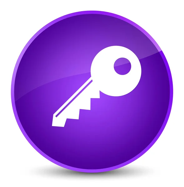 鍵のアイコン エレガントな紫の丸いボタン — ストック写真