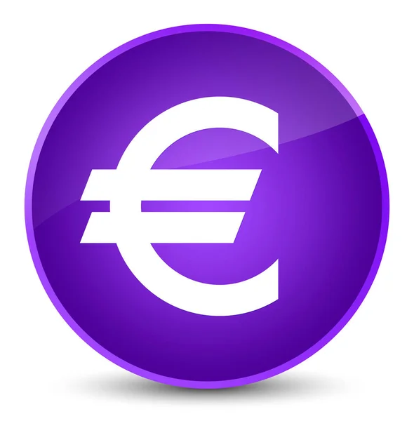 Euro icône signe élégant bouton rond violet — Photo