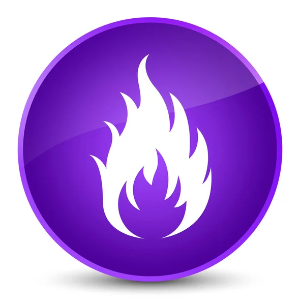 Ogień ikona elegancki fioletowy okrągły przycisk — Zdjęcie stockowe