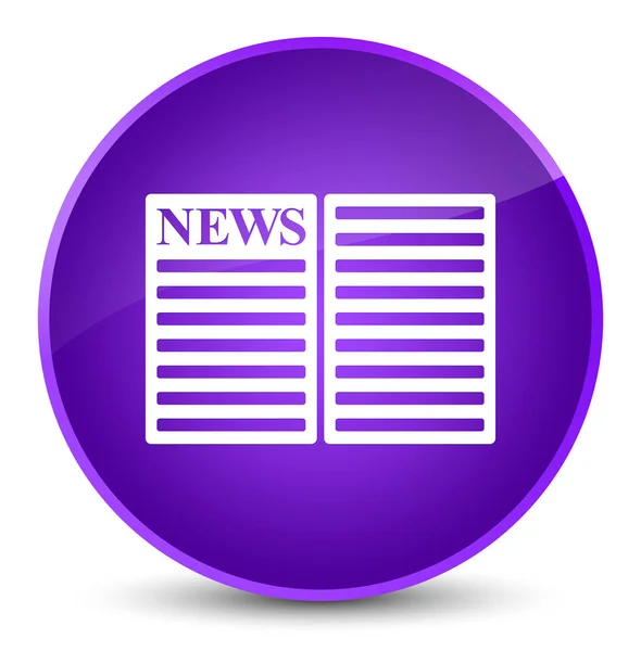 Newspaper icon elegant purple round button — Stock Photo, Image