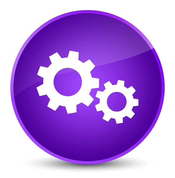 Icône de processus élégant bouton rond violet — Photo