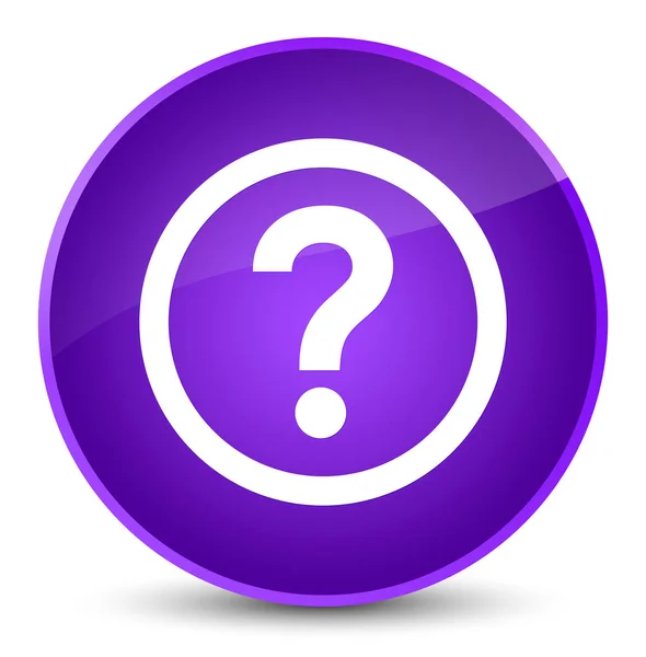 Kérdés ikon elegáns lila kerek gomb — Stock Fotó