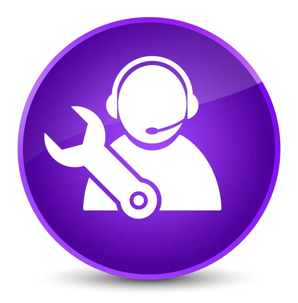 Tech support icon elegant purple round button — Stock Photo, Image