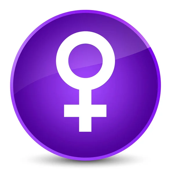 Female sign icon elegant purple round button — Stock Photo, Image