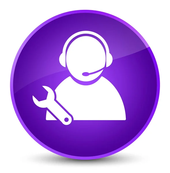 Tech support icon elegant purple round button